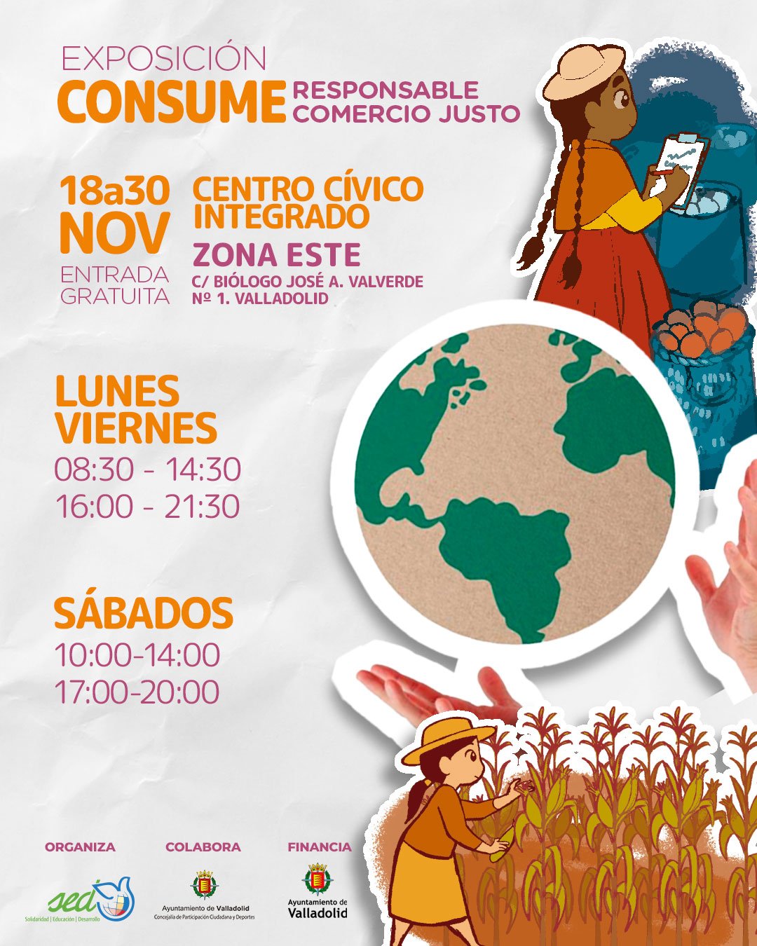 Exposición en Valladolid sobre Comercio Justo, titulada "Consume responsable. Consume Comercio Justo - ONGD SED