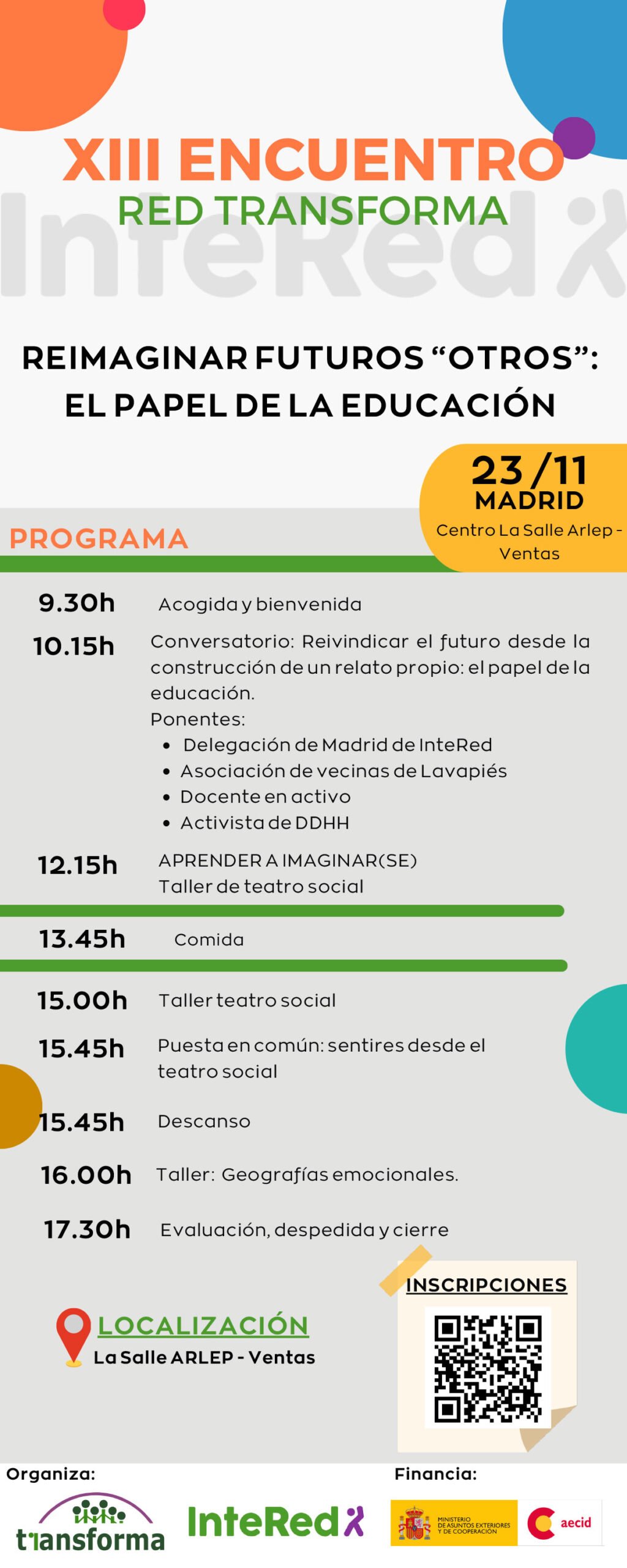 Jornada de formación, reflexión colectiva e intercambio para la comunidad educativa sobre el papel de la educación en la construcción de futuros posibles y esperanzadores.  